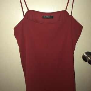 Burnt Orange Chiffon Tank